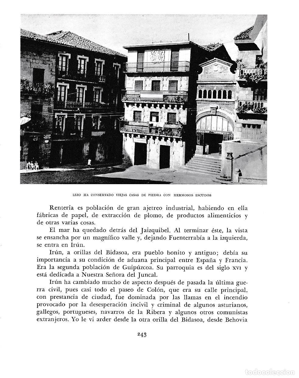 Otros art&iacute;culos de coleccionismo en papel: LAMINA 6191: Lezo casas de piedra con escudos - Pio Baroja