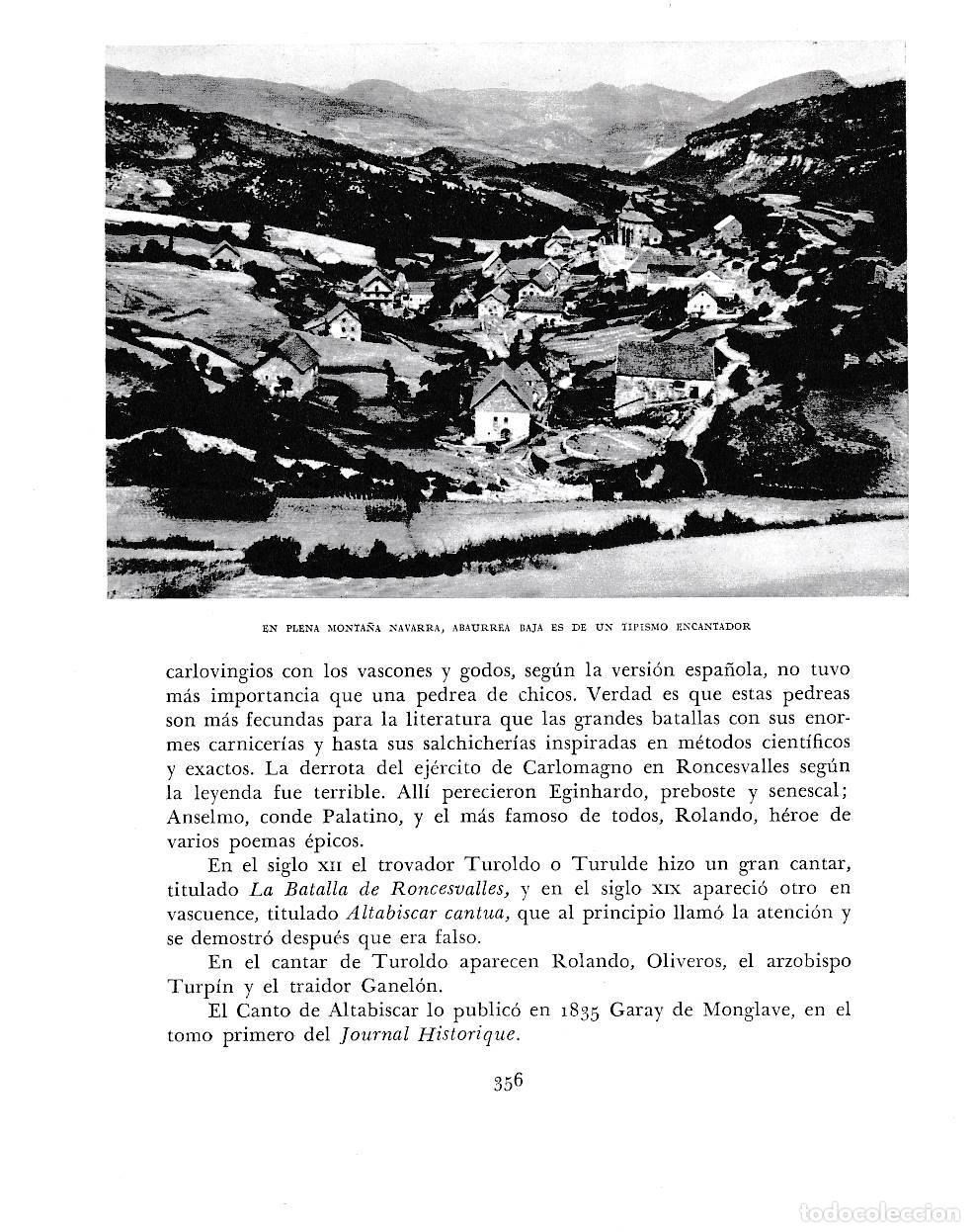 Otros art&iacute;culos de coleccionismo en papel: LAMINA 6243: Abaurrea baja en plena monta&ntilde;a navarra - Pio Baroja