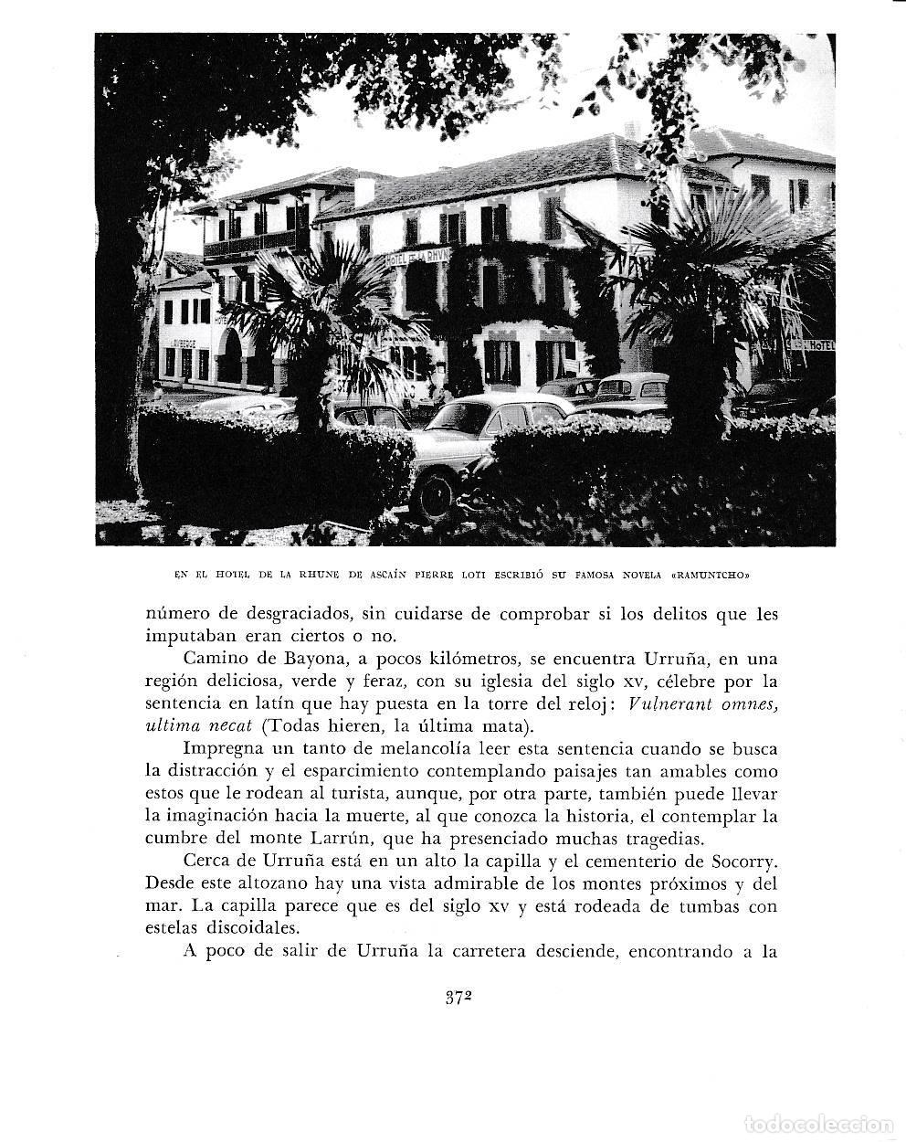 Otros art&iacute;culos de coleccionismo en papel: LAMINA 6249: Hotel de la Rhune de Ascain donde Pierre Lote escribio Ramuntcho - Pio Baroja