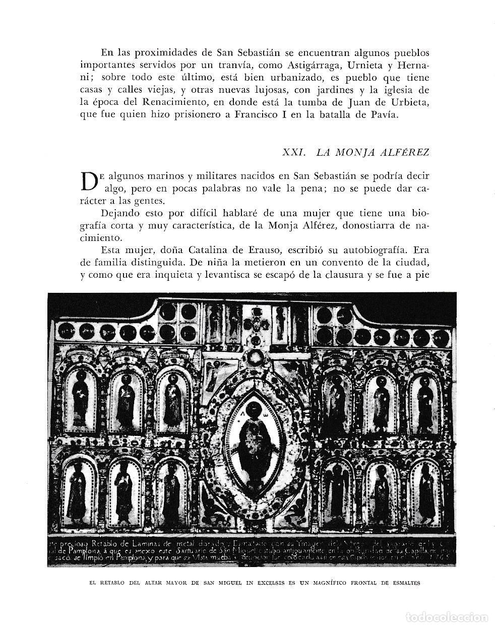 Otros art&iacute;culos de coleccionismo en papel: LAMINA 6141: Retablo altar mayor de San Miguel frontal con esmaltes - Pio Baroja