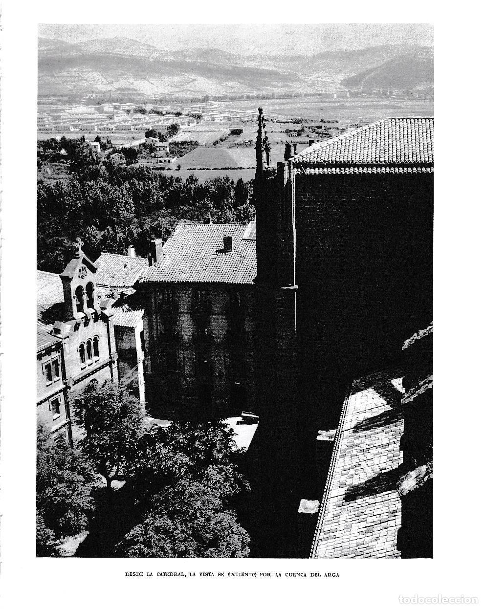Otros art&iacute;culos de coleccionismo en papel: LAMINA 6207: Desde la catedral vista por la cuenca del Arga - Pio Baroja