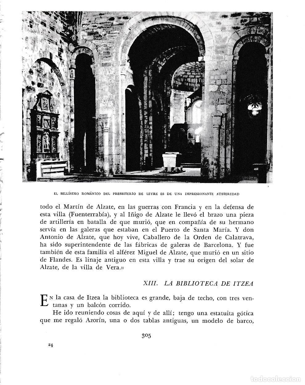 Otros art&iacute;culos de coleccionismo en papel: LAMINA 6218: Romanaico del presbiterio de Leyre - Pio Baroja
