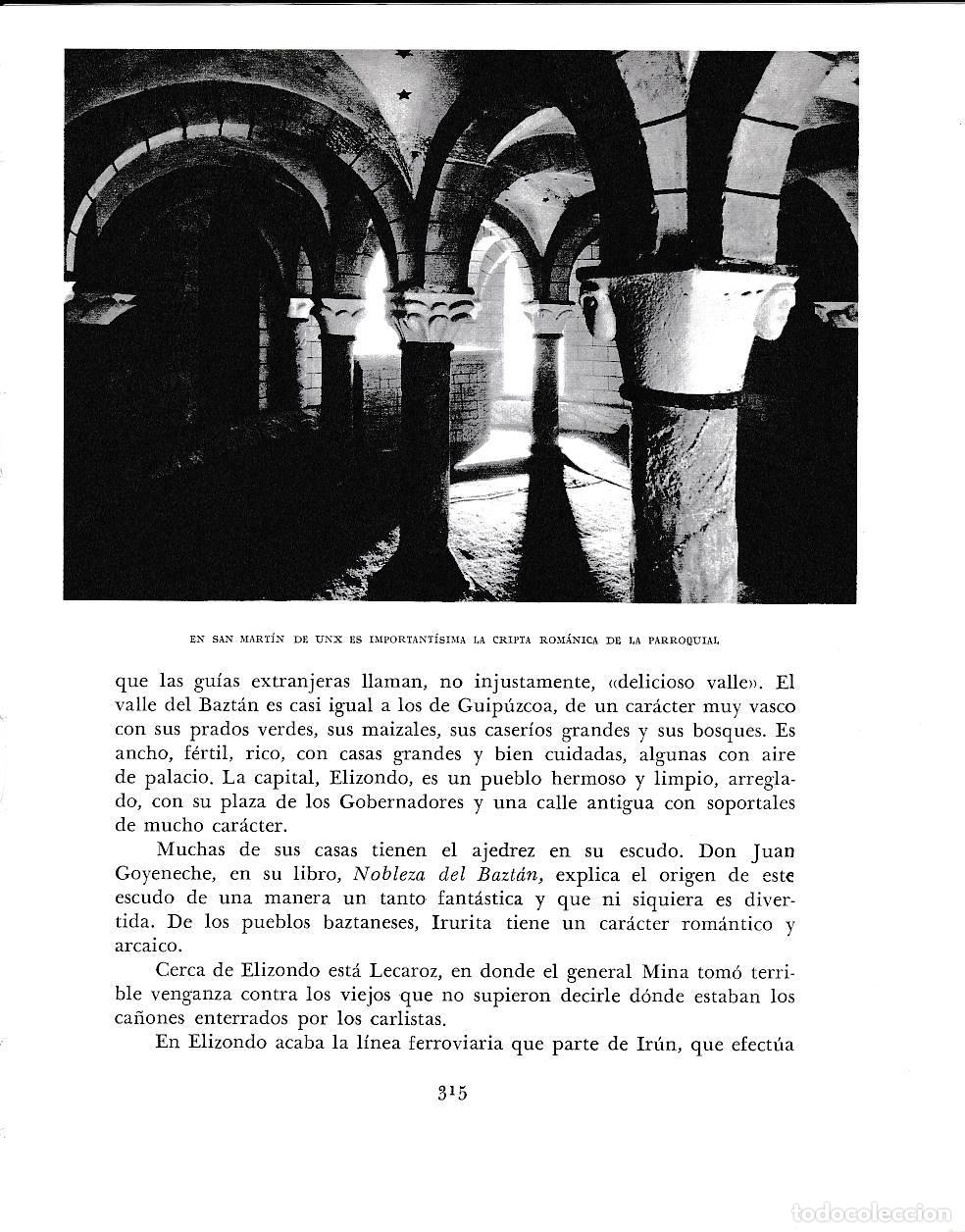 Otros art&iacute;culos de coleccionismo en papel: LAMINA 6223: Cripta romanica en San Martin de Unx - Pio Baroja