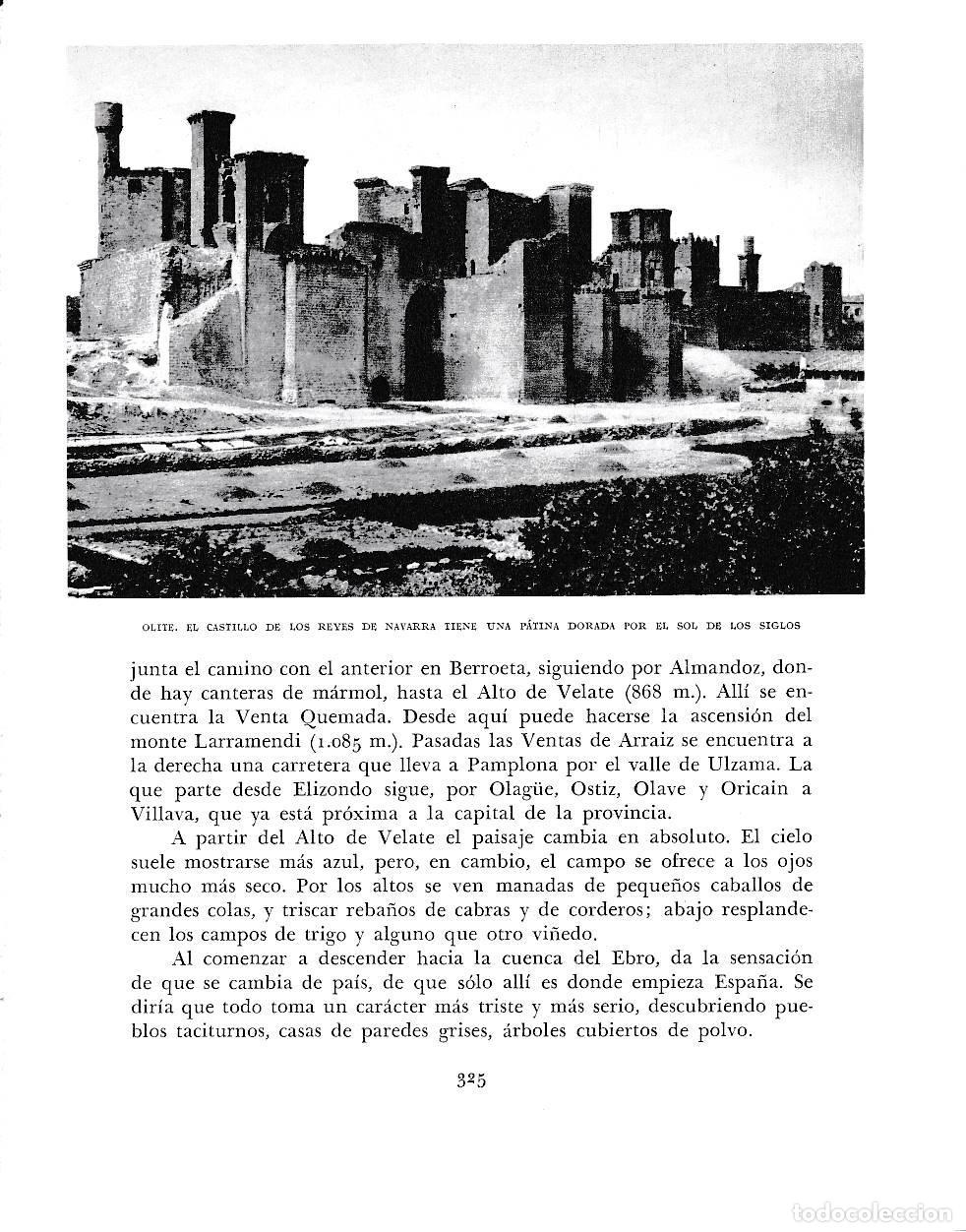 Otros art&iacute;culos de coleccionismo en papel: LAMINA 6228: El castillo de los Reyes de Navarra en Olite - Pio Baroja