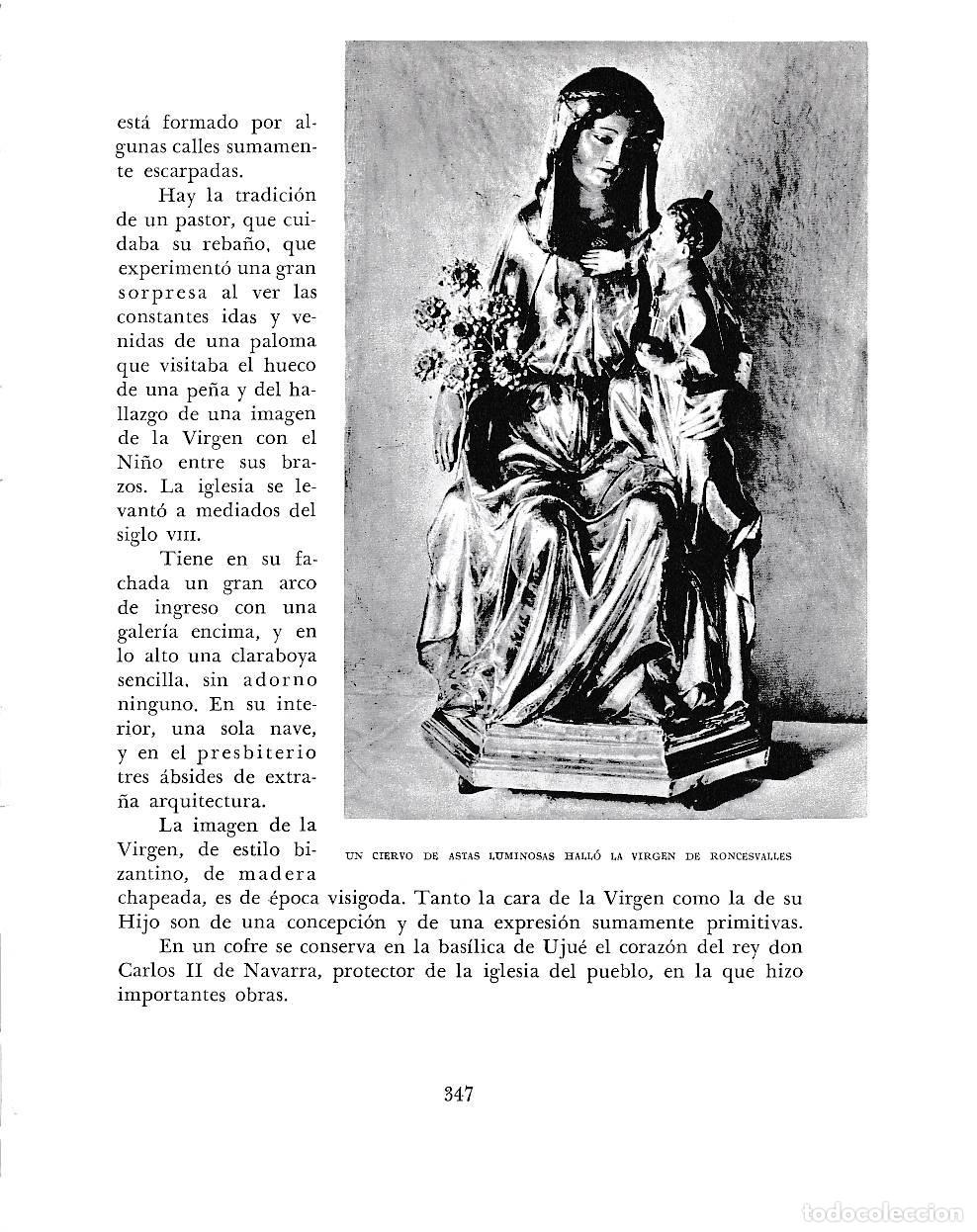 Otros art&iacute;culos de coleccionismo en papel: LAMINA 6239: Virgen de Roncesvalles - Pio Baroja