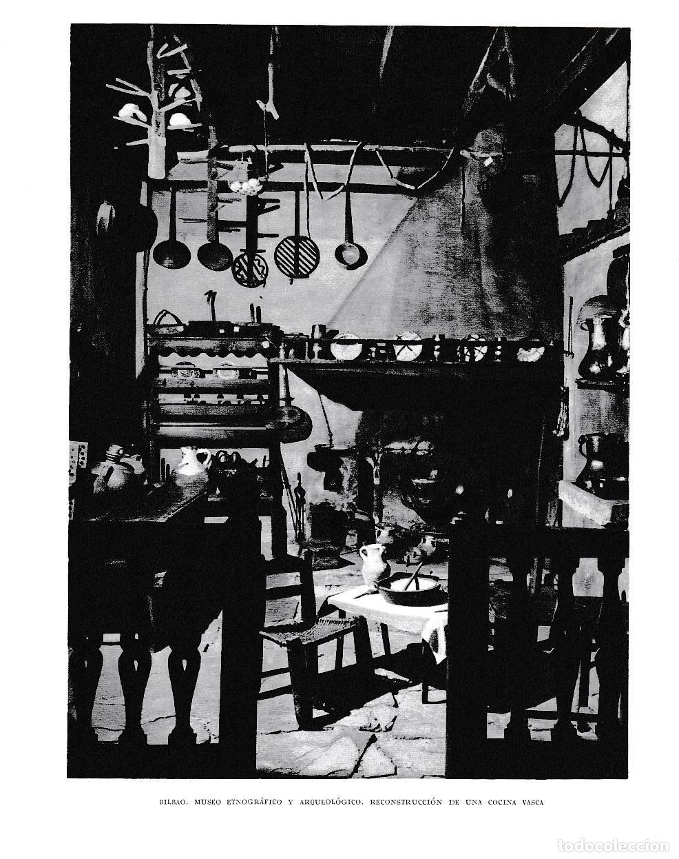 Sammelleidenschaft Andere Papierartikel: LAMINA 6177: Reconstruccion de una cocina vasca en el museo etnografico y arqueologico - Pio Baroja