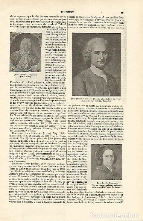 Otros art&iacute;culos de coleccionismo en papel: LAMINA ESPASA 16979: Retratos de Rousseau - Varios