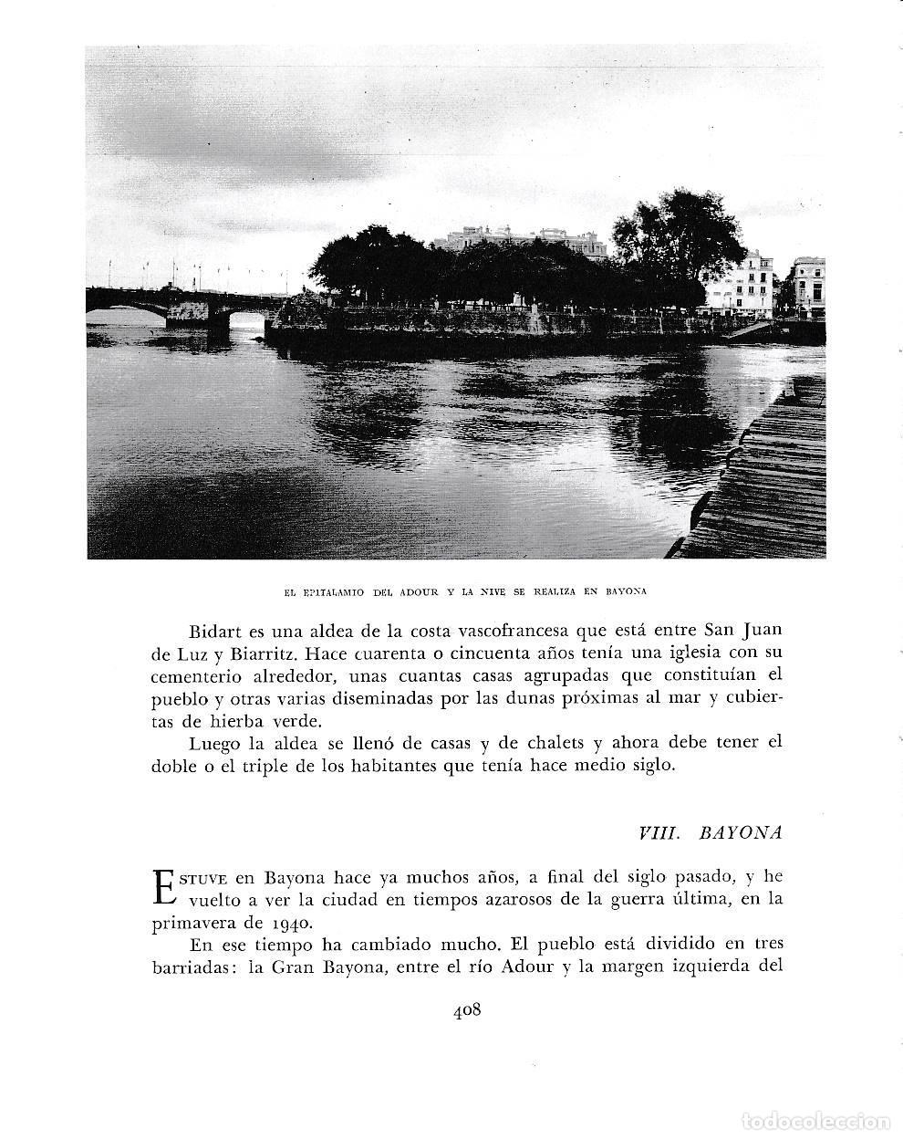 Otros art&iacute;culos de coleccionismo en papel: LAMINA 6267: El epitalamia del Adour y la Nive en Bayona - Pio Baroja