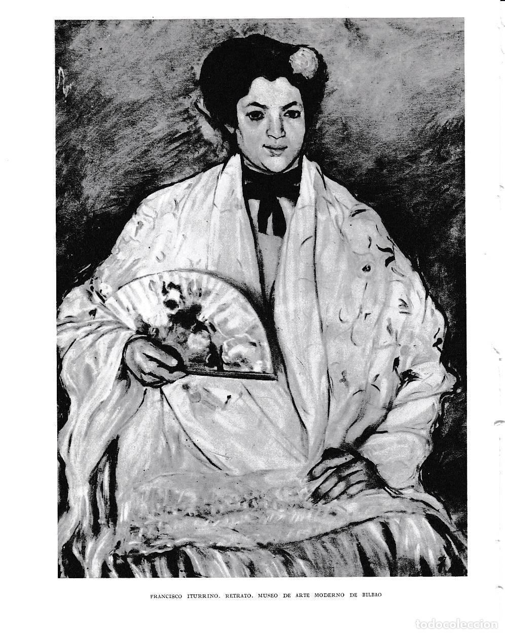 Otros art&iacute;culos de coleccionismo en papel: LAMINA 6294: Francisco Iturrino retrato museo de arte de Bilbao - Pio Baroja