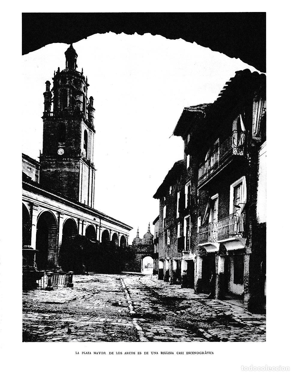 Otros art&iacute;culos de coleccionismo en papel: LAMINA 6236: Plaza Mayor de Los Arcos - Pio Baroja