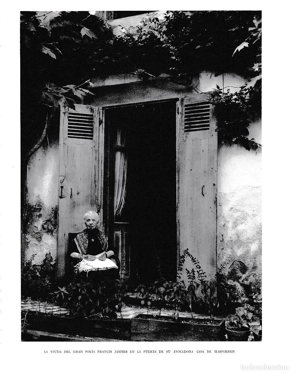 Otros art&iacute;culos de coleccionismo en papel: LAMINA 6279: Viuda de Francis Jammes en su casa de Hisparren - Pio Baroja