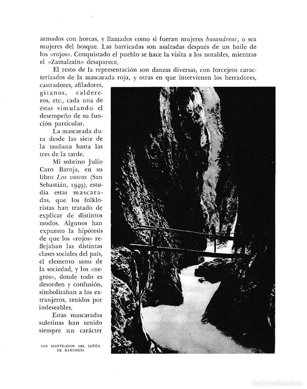 Otros art&iacute;culos de coleccionismo en papel: LAMINA 6289: Acantilados del Ca&ntilde;on de Kakoueta - Pio Baroja