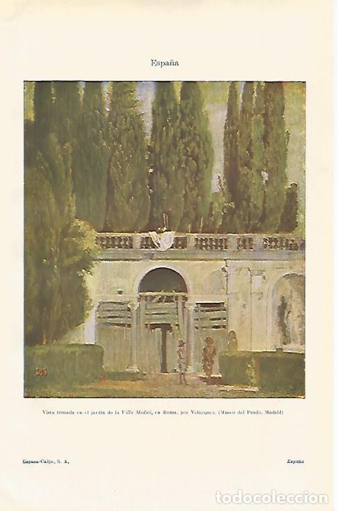 Otros art&iacute;culos de coleccionismo en papel: LAMINA ESPASA 19898: Villa Medici por Velazquez - Varios