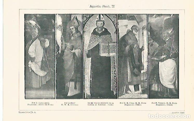 Otros art&iacute;culos de coleccionismo en papel: LAMINA ESPASA 12685: San Agustin - Varios