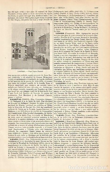 Otros art&iacute;culos de coleccionismo en papel: LAMINA ESPASA 9314: Plaza Victor Manuel en Lendinara Italia - Varios