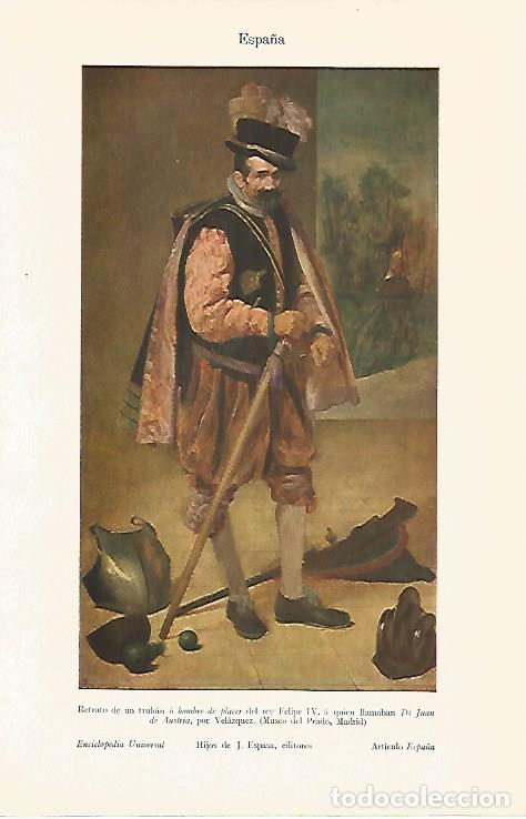 Otros art&iacute;culos de coleccionismo en papel: LAMINA ESPASA 10304: Retrato de un truhan del rey Felipe IV por Velazquez - Varios