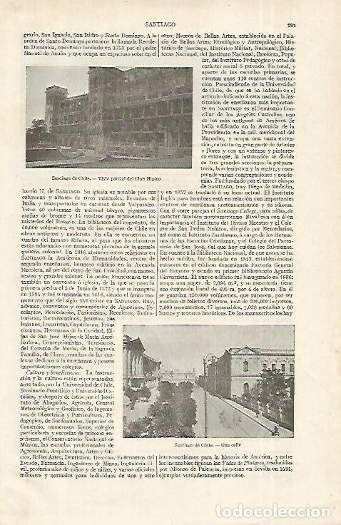 Otros art&iacute;culos de coleccionismo en papel: LAMINA ESPASA 12281: Club Hipico de Santiago de Chile - Varios