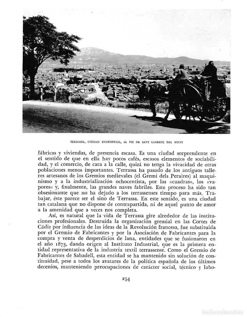 Sammelleidenschaft Andere Papierartikel: LAMINA 6422: Terrassa ciudad indusrial al pie de Sant Lloren&ccedil; del Munt - Jose Pla
