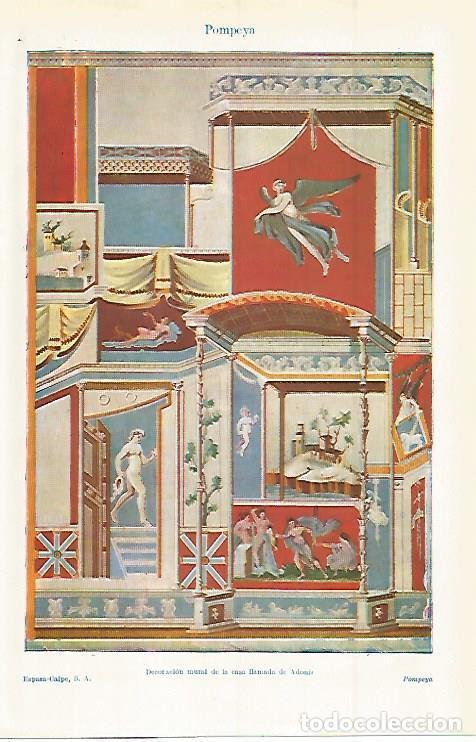 Otros art&iacute;culos de coleccionismo en papel: LAMINA ESPASA 15205: Casa de Adonis de Pompeya - Varios