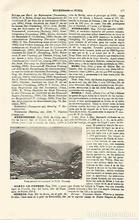 Sammelleidenschaft Andere Papierartikel: LAMINA ESPASA 21219: Santuario de Nuria en Girona - Varios