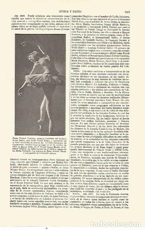 Otros art&iacute;culos de coleccionismo en papel: LAMINA ESPASA 21841: Marrgot Fonteyn en La Bella Durmiente - Varios