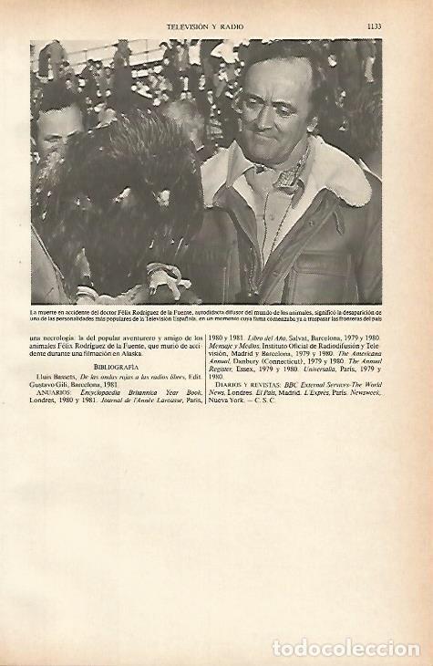 Otros art&iacute;culos de coleccionismo en papel: LAMINA ESPASA 26706: Felix Rodriguez de la Fuente - Varios