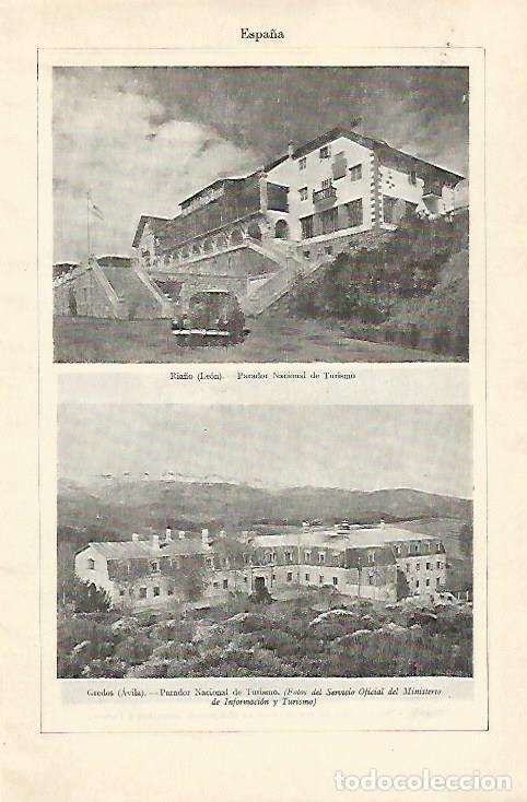 Otros art&iacute;culos de coleccionismo en papel: LAMINA ESPASA 22020: Paradores de Ria&ntilde;o y de Gredos - Varios