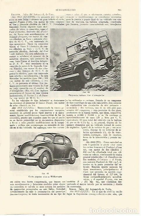 Otros art&iacute;culos de coleccionismo en papel: LAMINA ESPASA 21920: Fiat Carmagnola y Wolskwagen - Varios