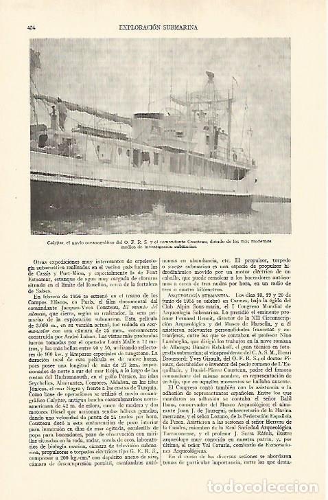 Otros art&iacute;culos de coleccionismo en papel: LAMINA ESPASA 26946: El Calyoso del comandante Cousteau - Varios