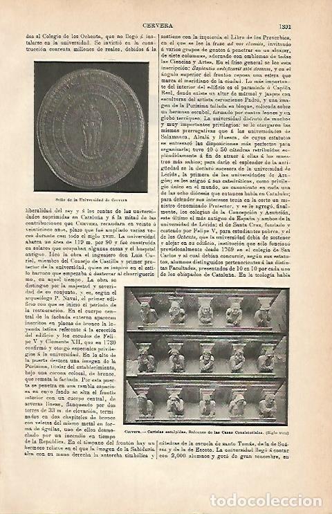 Sammelleidenschaft Andere Papierartikel: LAMINA ESPASA 2878: Sello de la Universidad de Cervera Lleida - Varios Autores
