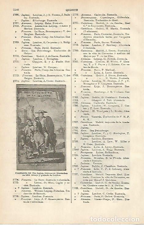 Otros art&iacute;culos de coleccionismo en papel: LAMINA ESPASA 3828: Edicion de 1696 de El Quijote grabado de Luyken - Varios Autores