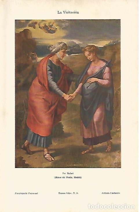 Sammelleidenschaft Andere Papierartikel: LAMINA ESPASA 4118: La Visitacion por Rafael - Varios Autores