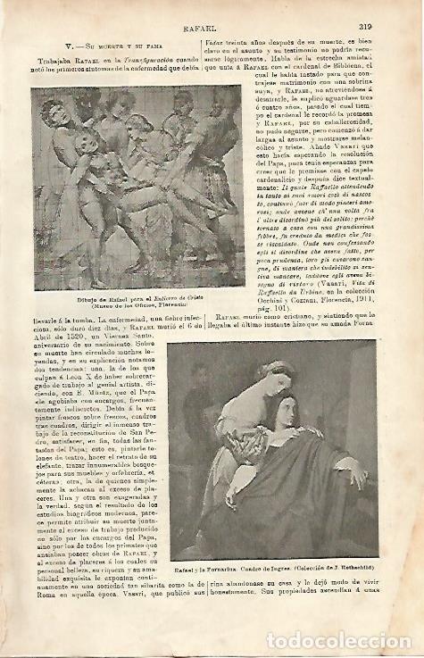 Altri oggetti di carta: LAMINA ESPASA 5021: Dibujo de Rafael para el Entierro de Cristo - Varios Autores