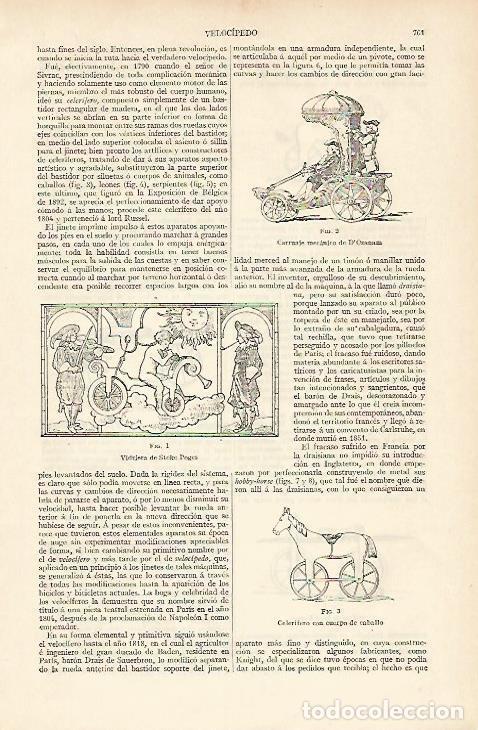 Otros art&iacute;culos de coleccionismo en papel: LAMINA ESPASA 5985: Carruaje mecanico de D Ozanam - Varios Autores