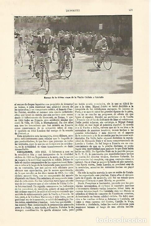 Otros art&iacute;culos de coleccionismo en papel: LAMINA ESPASA 22130: Vuelta Ciclista a Catalu&ntilde;a - Varios