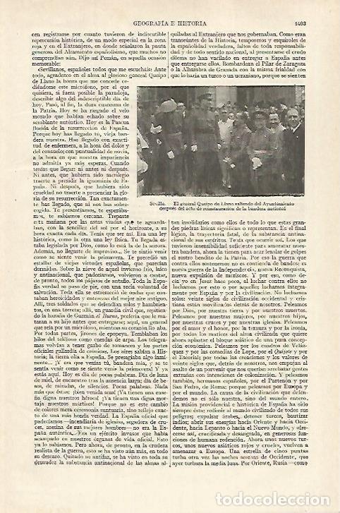 Outros artigos de papel: LAMINA ESPASA 27236: General Queipo de Llano en Sevilla 1939 - Varios