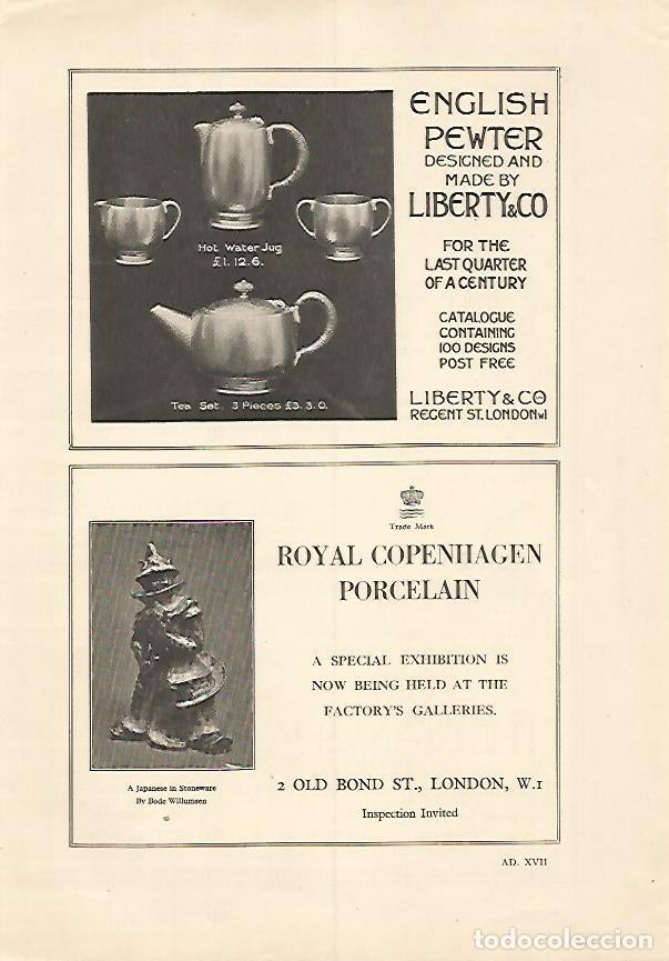 Otros art&iacute;culos de coleccionismo en papel: LAMINA PUBLICITARIA 7200: Liberty & Co Regent St London - Varios