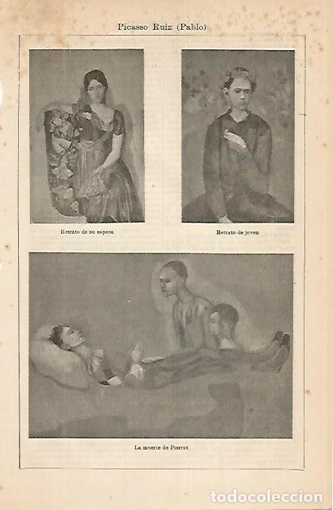 Otros art&iacute;culos de coleccionismo en papel: LAMINA DE ESPASA 401: Picasso Retratos - Varios autores