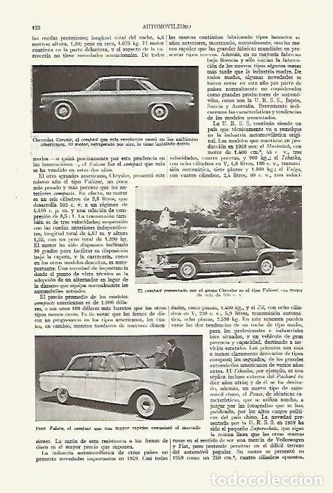 Otros art&iacute;culos de coleccionismo en papel: LAMINA ESPASA 27622: Chevrolet Corvair - Varios