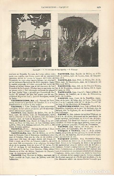Otros art&iacute;culos de coleccionismo en papel: LAMINA ESPASA 22847: Convento de San Agustin en Tacoronte - Varios