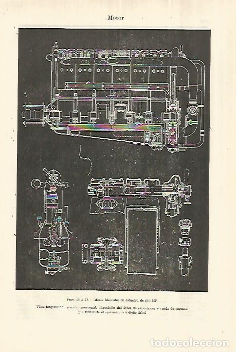 Otros art&iacute;culos de coleccionismo en papel: LAMINA ESPASA 28172: Motor Mercedes de aviacion - Varios