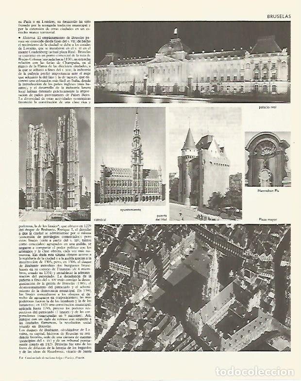 Sammelleidenschaft Andere Papierartikel: LAMINA LAROUSSE 70319: Vistas de Bruselas - Varios