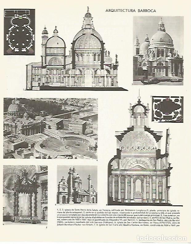 Otros art&iacute;culos de coleccionismo en papel: LAMINA LAROUSSE 70307: Arquitectura barroca - Varios