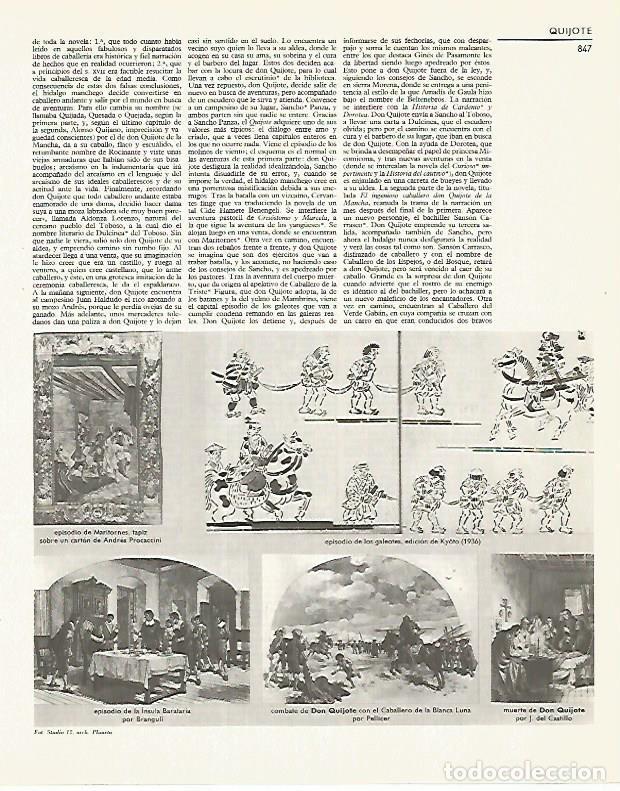 Otros art&iacute;culos de coleccionismo en papel: LAMINA LAROUSSE 70349: Ediciones varias de El Quijote - Varios