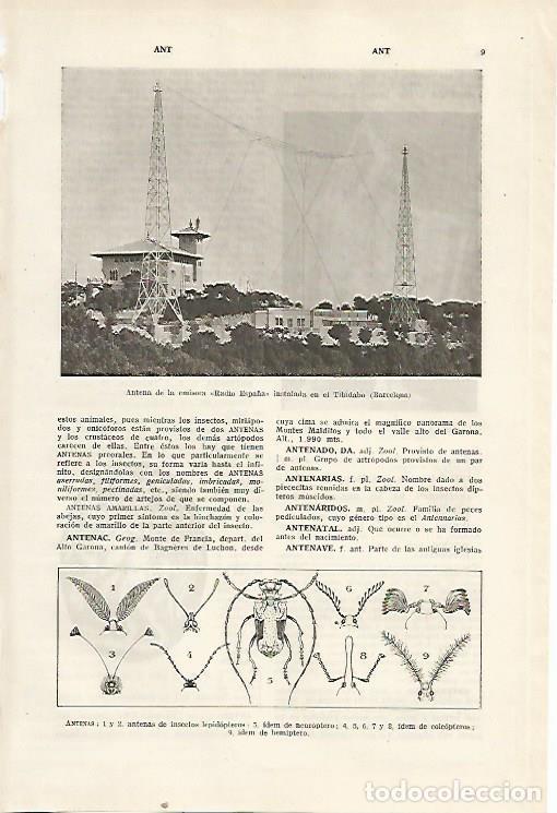 Otros art&iacute;culos de coleccionismo en papel: LAMINA SALVAT 80230: Antena de Radio Espa&ntilde;a en el Tibidabo de Barcelona - Varios
