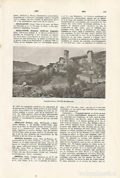Otros art&iacute;culos de coleccionismo en papel: LAMINA SALVAT 80299: Castillo de Beaucens en Argeles Gazost - Varios