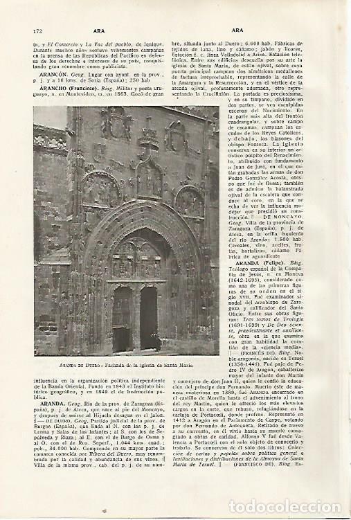 Otros art&iacute;culos de coleccionismo en papel: LAMINA SALVAT 80268: Iglesia de Santa Maria en Aranda del Duero - Varios