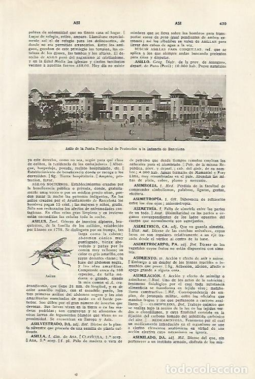Otros art&iacute;culos de coleccionismo en papel: LAMINA SALVAT 80351: Asilol de la Junta Provincial de Proteccion a la Infancia de Barcelona - Varios