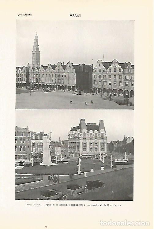 Otros art&iacute;culos de coleccionismo en papel: LAMINA SALVAT 80327: Plazas de Arras - Varios