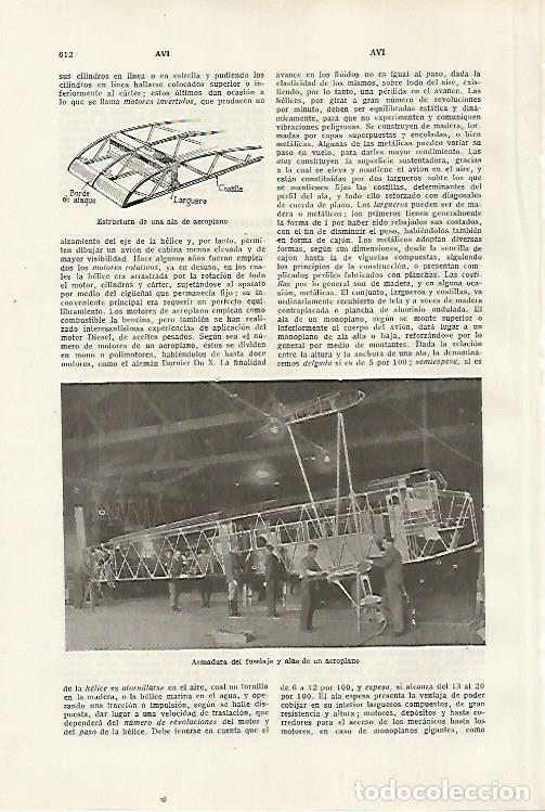 Otros art&iacute;culos de coleccionismo en papel: LAMINA SALVAT 80404: Armadura del fuselaje de aeroplano - Varios